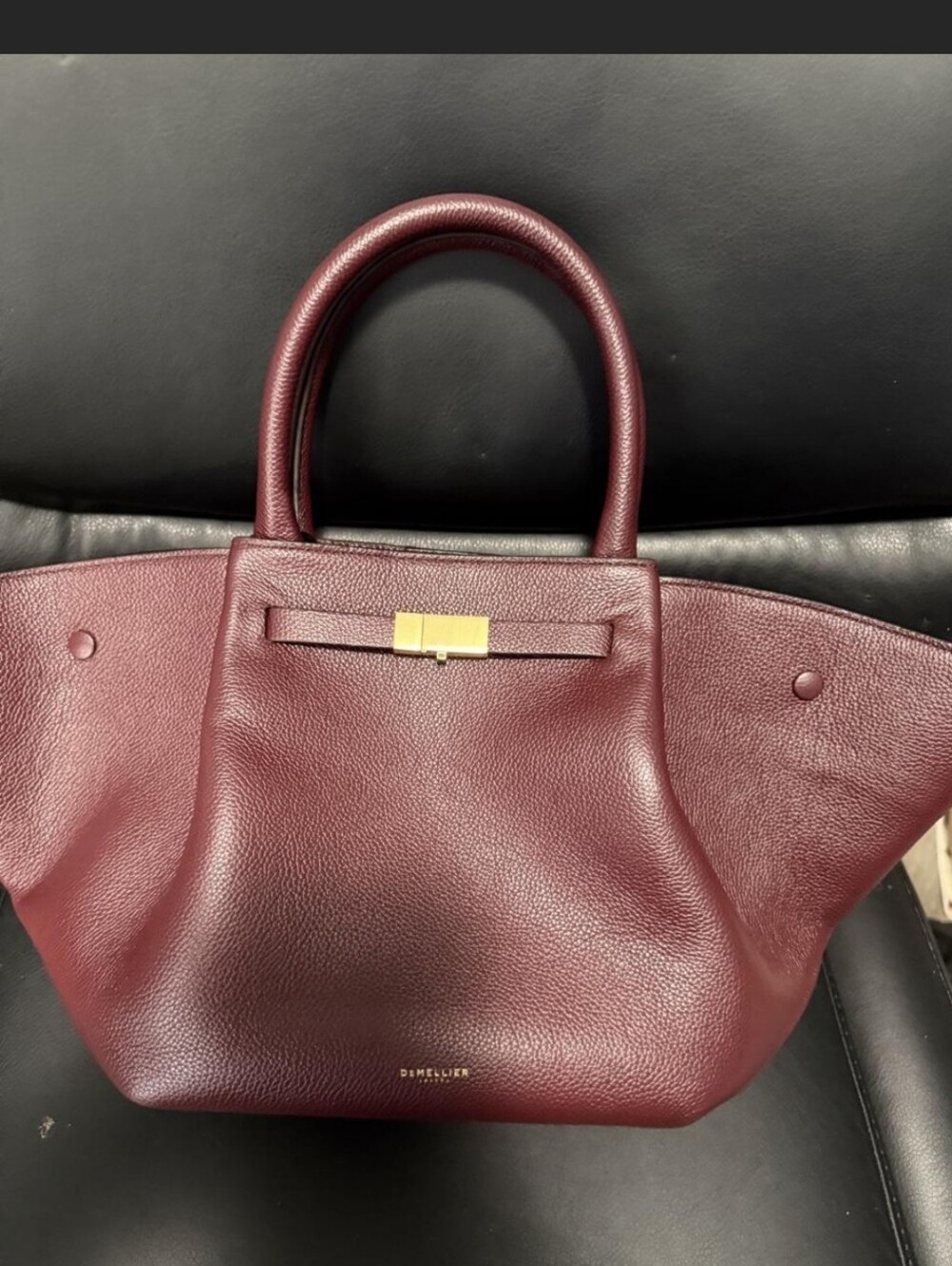 DeMellier mini New York Tote In Burgundy